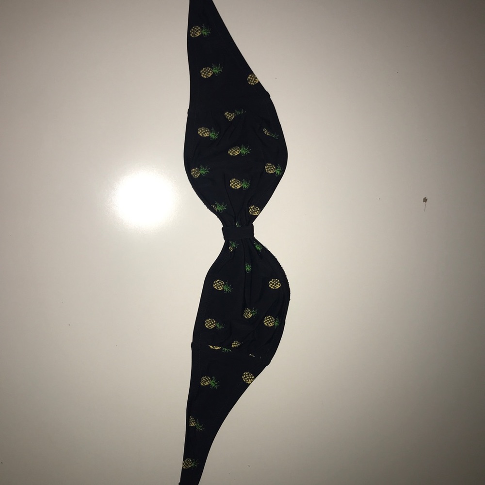 Pineapple strapless bikini top